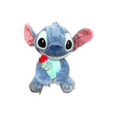 Jucărie de pluș Stitch, cu păpușă, personaj &icirc;ndrăgit din filmul de animație Lilo &amp; Stitch, albastru, 35 cm