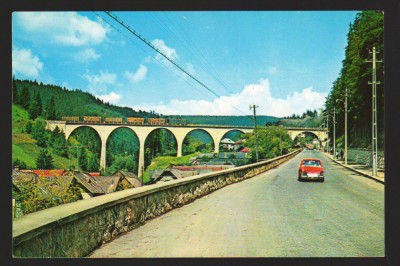 CPIB 17955 CARTE POSTALA - PODUL DE LA INTRAREA IN BORSEC, AUTOTURISM foto