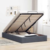 vidaXL Cadru pat otoman fără saltea Gri &icirc;nchis 120x190 cm catifea 3310950