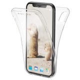 Husa iPhone XS Max 360 Grade Fata Spate TPU Transparenta Protectie Completa Slim