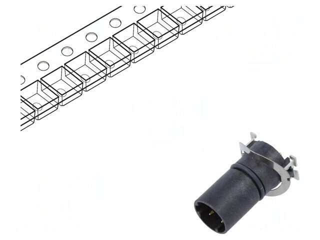 Soclu M12 4-Pin Ethernet pentru PCB SMT 250V 4A