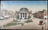 Carte Postala, Oradea, Piața B&eacute;mer cu Teatrul Szigliget, 1919