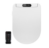 Capac de WC cu bideu model U cu telecomanda, functii de spalare, apa calda instant, uscare