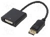 Cablu {{Tip cablu de conectare}}, DisplayPort mufa, DVI-I (24+5) soclu, 0.2m, {{Culoare izola&amp;#355;ie}}, AKYGA - AK-AD-58