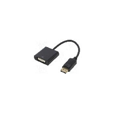 Cablu {{Tip cablu de conectare}}, DisplayPort mufa, DVI-I (24+5) soclu, 0.2m, {{Culoare izola&#355;ie}}, AKYGA - AK-AD-58
