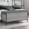 VidaXL Bancă de depozitare, gri sonoma, 102x42x45 cm, lemn prelucrat 835150