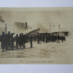 Carte poștală foto Pasul Prislop,concert militar al trupelor germane circa 1917