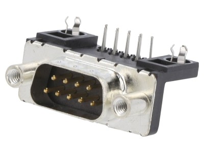 Conector D-Sub 9 pini soclu tată 90&amp;deg; foto