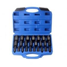 Set extractoare suruburi biti, imbus, torx si spline, trusa 25 piese