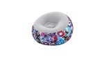 Fotoliu Gonflabil, Model Floral, Suprafata Catifea, Multicolor, Dimensiuni 112x112x66cm