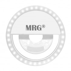 Lanterna Inel Selfie MRG M-429, Reincarcabil, Pentru telefon, Alb C429