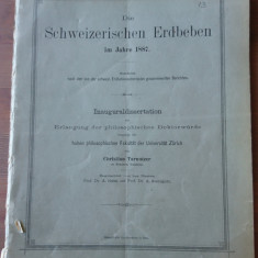 Die schweizerischen Erdbeben im Jahre 1887 (cutremurele de pamant Elvetia 1887)