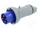 Conector AMPHENOL IP&amp;S 63A 250V AC trifazat mufă IP69K 4 pini pe cablu