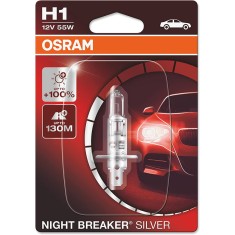 Bec 12V H1 55 W Osram, Night Breaker Silver +100% Blister, 1 Buc