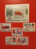 LIBERIA, SPORT CALGARY - COLIȚĂ + SERIE COMPLETĂ MNH