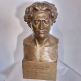 SPIRIDON GEORGESCU - bust monument al sculptorului -IOAN SARGHIE - bronz - 1939