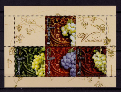 RO 2005 LP 1685 &amp;quot;Viticultura&amp;quot; , serie in bloc ,colita 356 , MNH foto