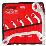 Set chei inelare de tip C, 10-19mm, 5 piese, crom-vanadiu, Verke