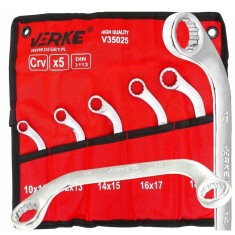 Set chei inelare de tip C, 10-19mm, 5 piese, crom-vanadiu, Verke