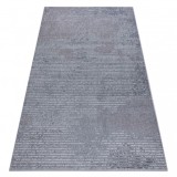 Covor Heos 78596 argint si roșu LINII, 190x270 cm, Dreptunghi, Polipropilena