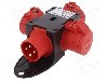 Conector alimentare AC, IEC 60309, IP44, 16A, 400V AC, {{Numarul de pini}} pini, PCE - 9430006W