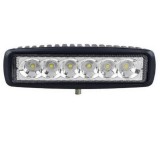 Proiector LED Auto Offroad 18W 12V-24V, 1320 Lumeni, Lungime 16 cm, Flood Beam 60 Grade