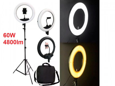 Lampa Circulara PROFESIONALA 35cm 240 LED 60W studio foto video vlog trepied foto