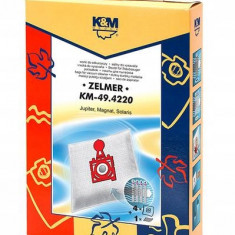 Sac aspirator pentru Zelmer, sintetic, 4 saci + 1 filtru, K&M