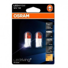 Set 2 becuri auto led Osram LEDriving Premium W5W 1W 12V 2000K 2855YE-02B foto