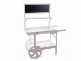 Cumpara ieftin Carucior candy bar din lemn alb 111x62x141 cm