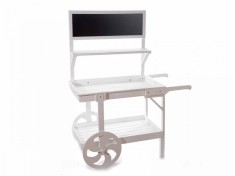 Carucior candy bar din lemn alb 111x62x141 cm Elegant DecoLux foto
