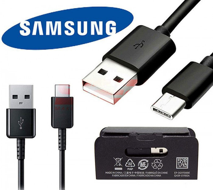Cablu date Samsung Galaxy S10 / S10e / S10 Plus Type-C EP-DG970BBE Original Black