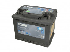 Baterie EXIDE 12V 61Ah 600A PREMIUM (L+ Borna standard) 242x175x190 B13 - flansa montare 10.5 mm (Pornire) foto