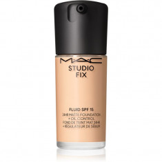 MAC Cosmetics Studio Fix Fluid SPF 15 24HR Matte Foundation + Oil Control machiaj cu efect matifiant SPF 15 culoare NC16 30 ml