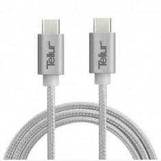 Tellur Cablu USB Type-C la USB Type-C Nylon 1M Argintiu 42504111