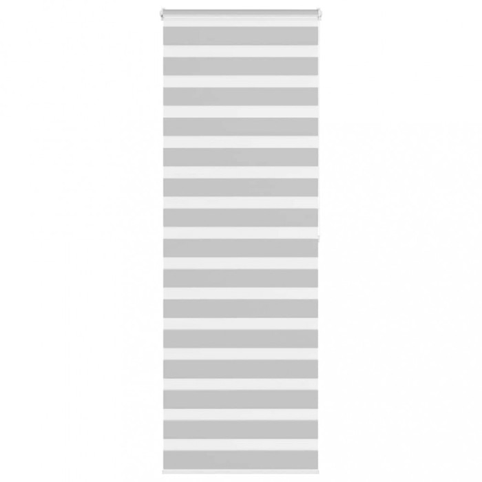 Jaluzea tip zebra gri deschis lățime țesătură 65,9 cm poliester