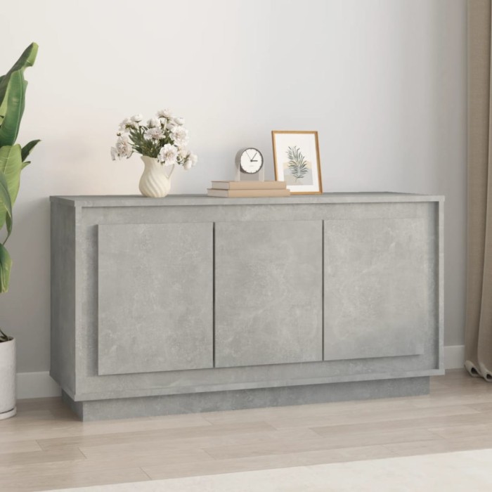 vidaXL Dulap, gri beton, 102x35x55 cm, lemn prelucrat 831889