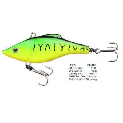 VVobler FL FL601 Sinking 70mm 16.0g Depth Deepwater Colour 11 foto