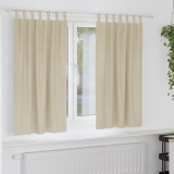 vidaXL Draperii opace cu agățătoare, 2 buc., crem, catifea