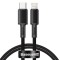 Baseus cablu &icirc;mpletitură USB-C la Lightning PD 20W 1m (negru)