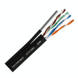Cumpara ieftin Cablu FTP autoportant, Cat 5E Cupru 100%, Negru, rola 305m, TSY-FTP5E-MESS