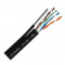 Cablu FTP autoportant, Cat 5E Cupru 100%, Negru, rola 305m, TSY-FTP5E-MESS