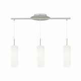 Cumpara ieftin Lustra EGLO Troy3, 3xE27, sticla satinata, alb, design modern, 180W, ajustabila, living, dormitor, birou, hol