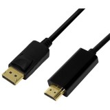 Cablu video DisplayPort (T) la HDMI (T), 5m, conectori auriti, rezolutie maxima 4K UHD (3840 x 2160), Logilink