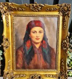 Tablou autentic - ALDOR JANOS LASZLO (1895-1944), Portrete, Ulei, Impresionism