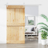 Usa glisanta cu set feronerie, 100x210 cm, lemn masiv de pin GartenMobel Dekor, vidaXL