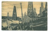 3173 - MORENI, Dambovita, oil wells, Romania - old postcard, CENSOR - used 1918, Circulata, Printata