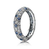 Cumpara ieftin Inel din Argint 925 Cosmic Stars cu Cristale Albastre si Zirconia