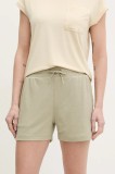 Helly Hansen pantaloni scurți outdoor LIFA TECH culoarea bej, uni, high waist, 63419