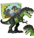 Dinozaur T-REX electric cu baterii, lumini si sunete, 48 x 23 x 14cm, verde